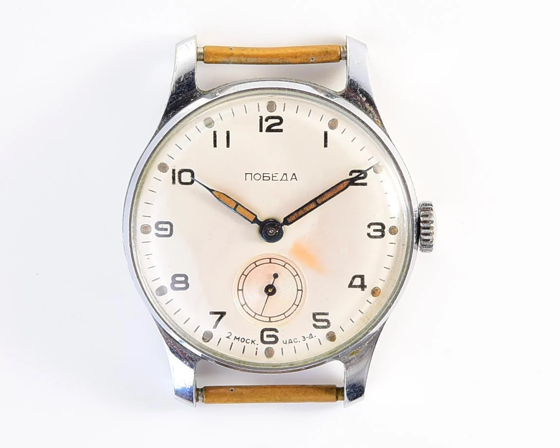 Vintage Soviet Pobeda mechanical wristwatch