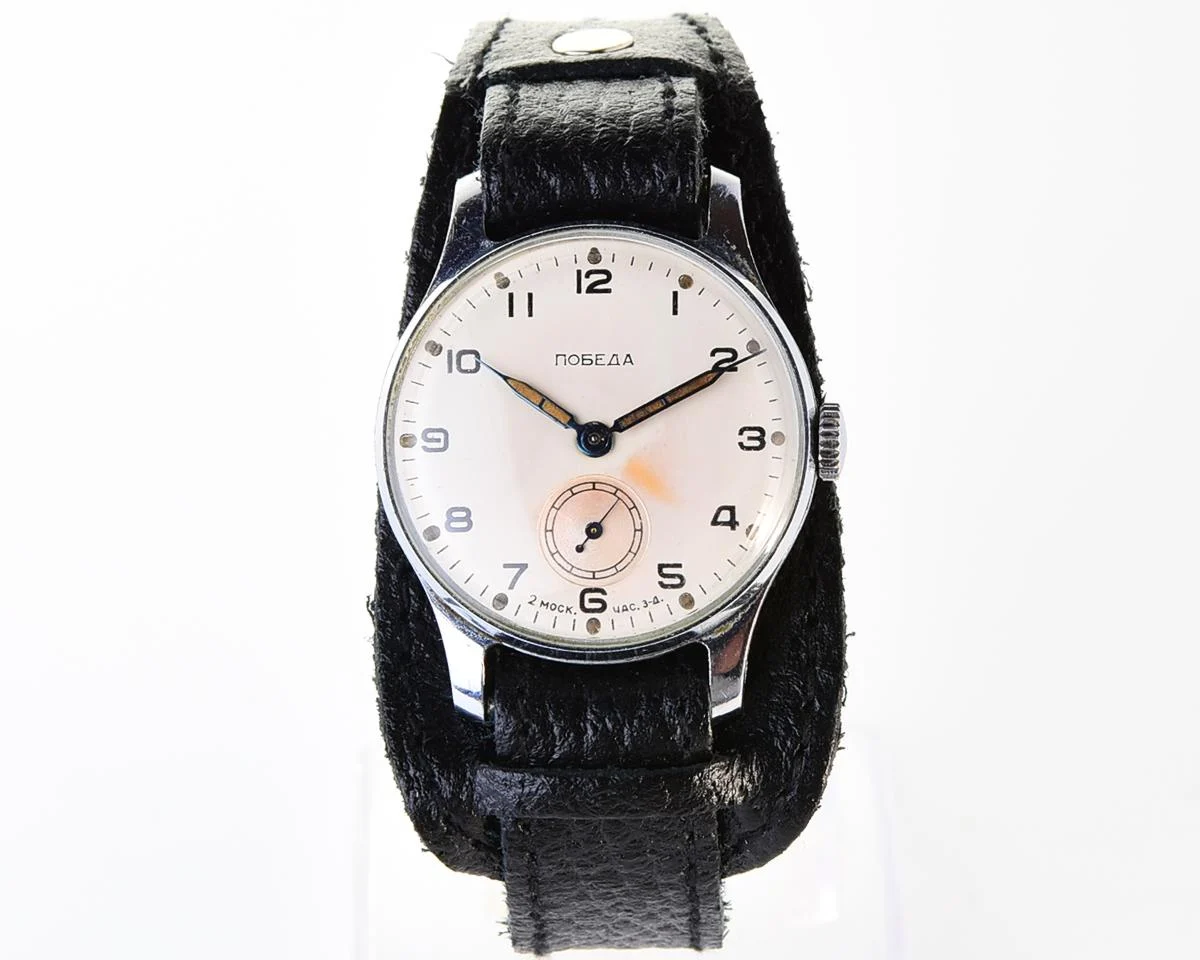Vintage Soviet Pobeda mechanical wristwatch