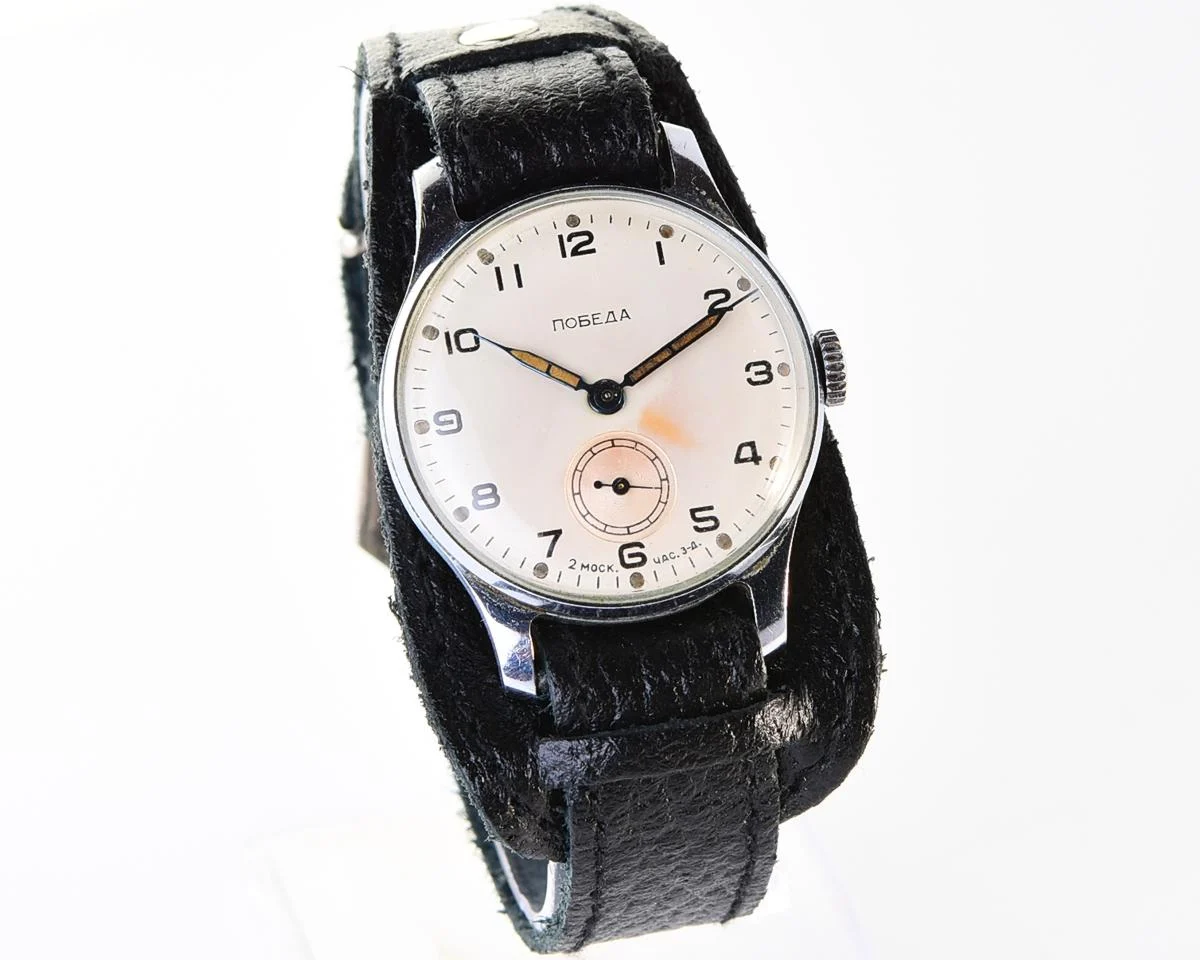 Vintage Soviet Pobeda mechanical wristwatch