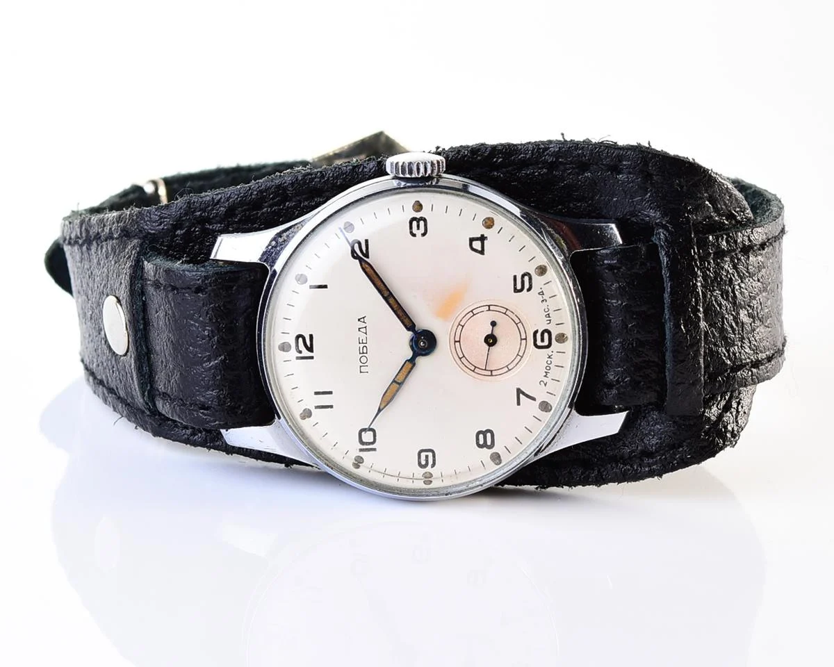 Vintage Soviet Pobeda mechanical wristwatch