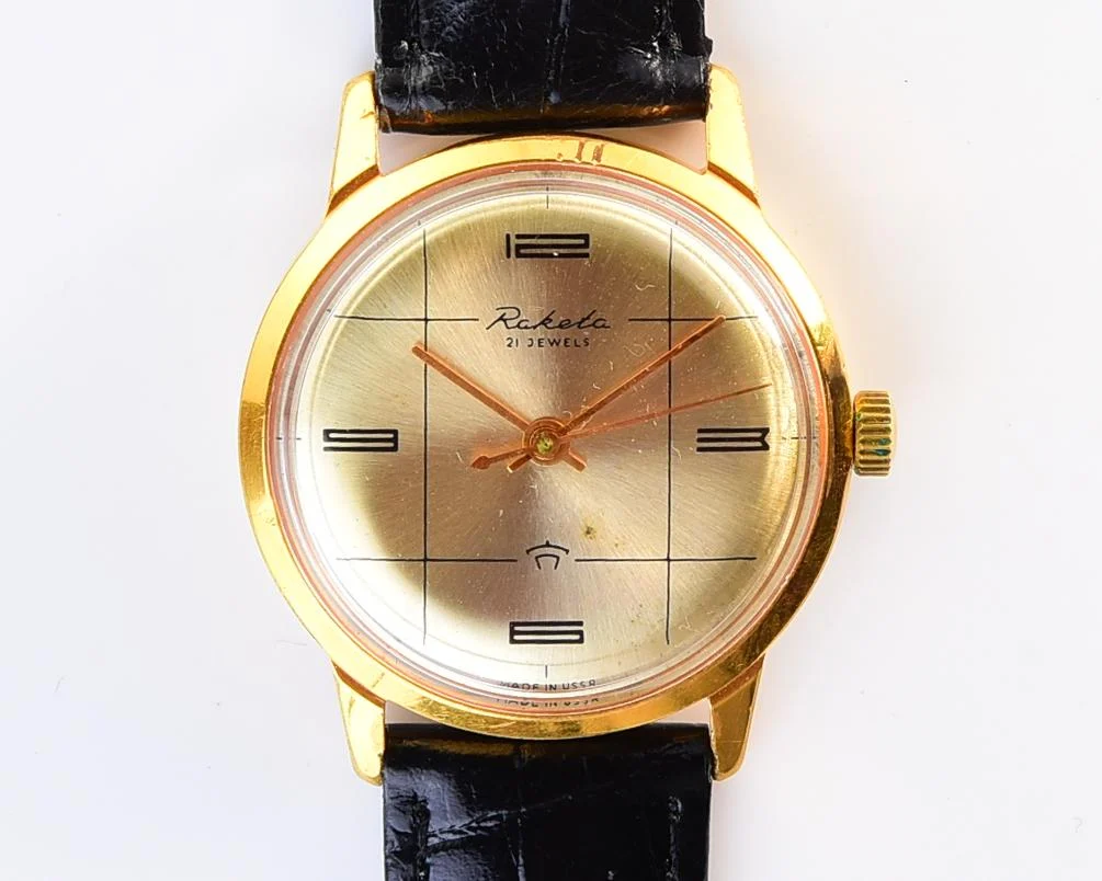 Raketa vintage gold-plated wrist watch