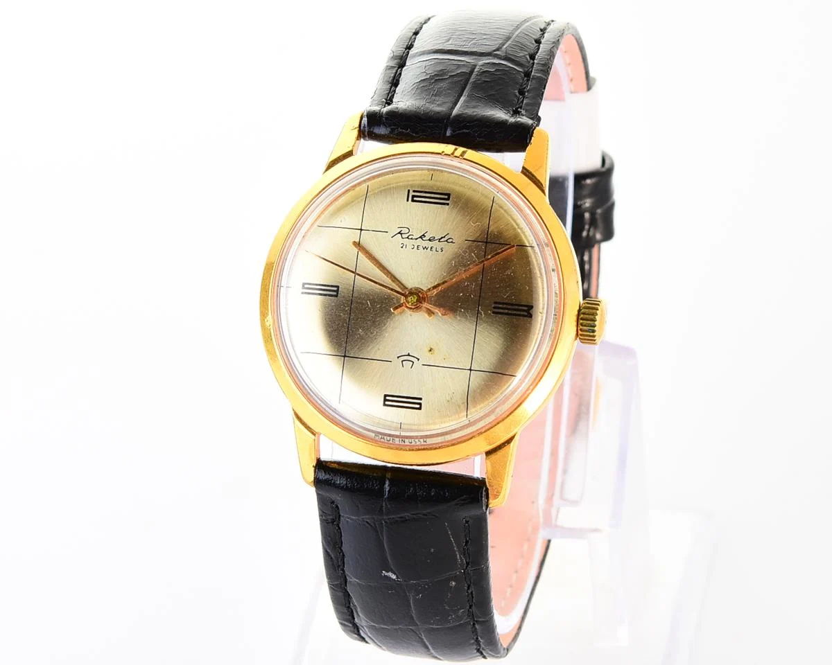 Raketa vintage gold-plated wrist watch