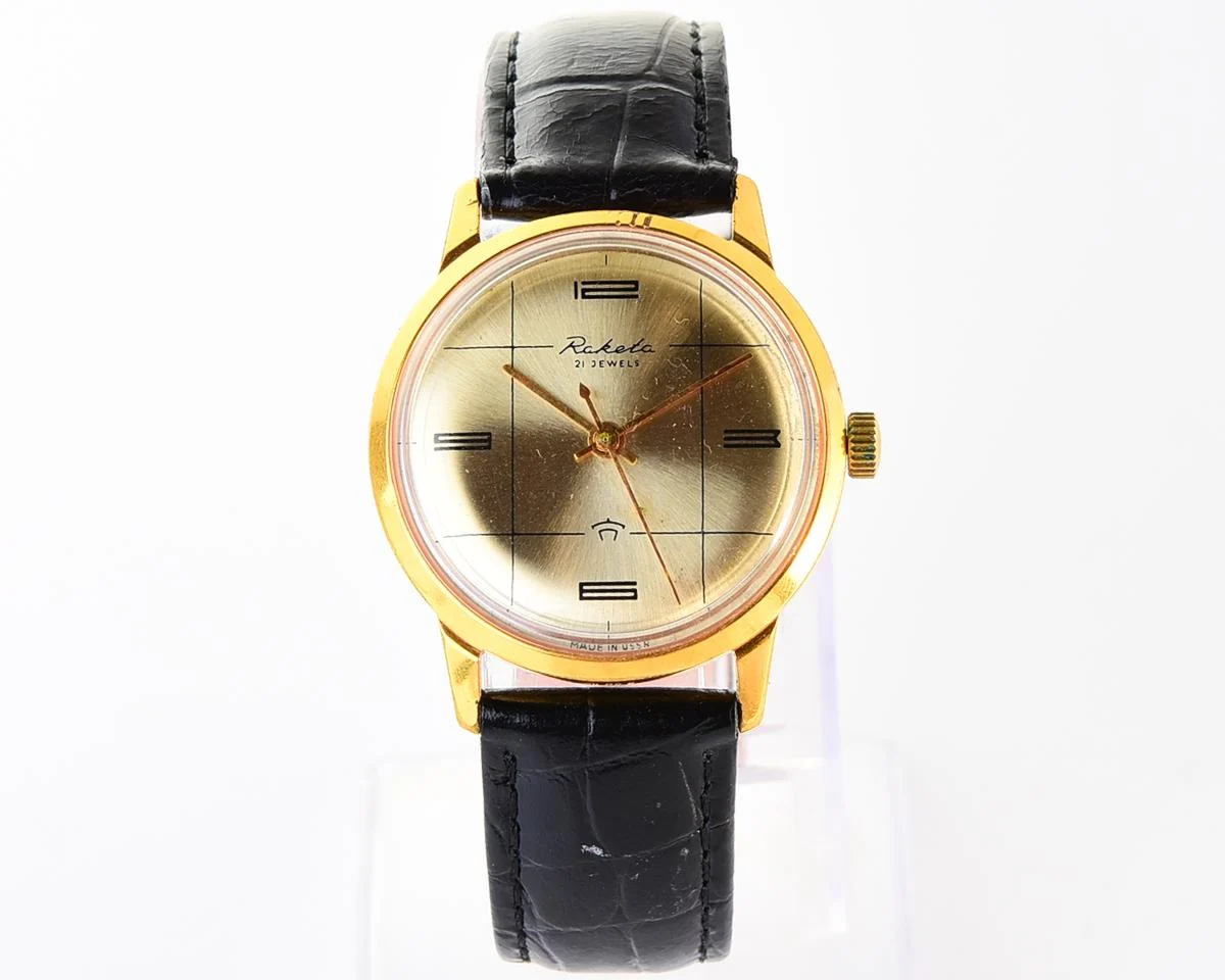 Raketa vintage gold-plated wrist watch