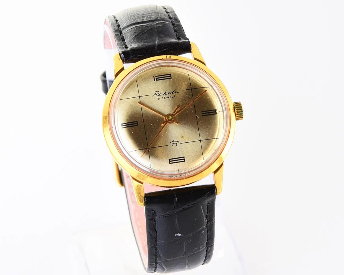 Raketa vintage gold-plated wrist watch