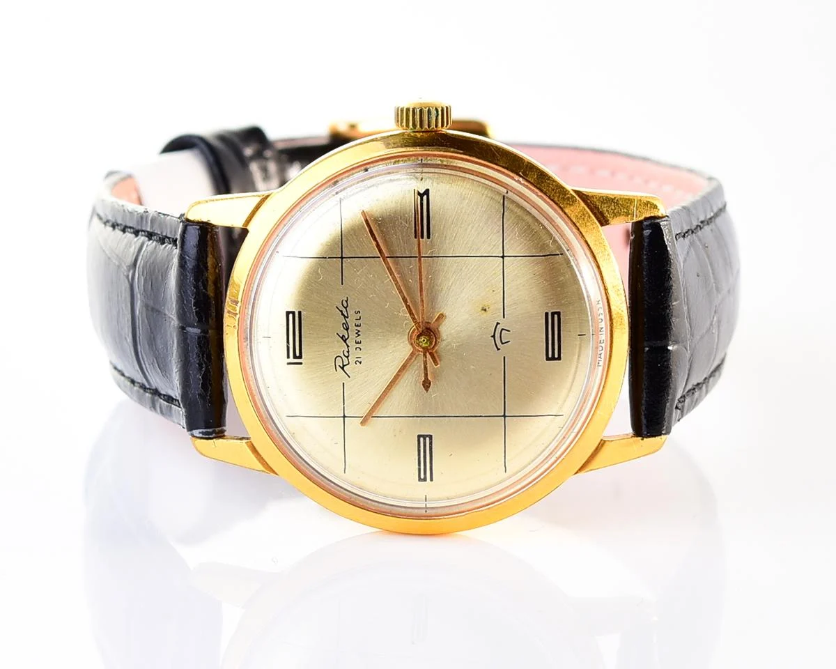 Raketa vintage gold-plated wrist watch