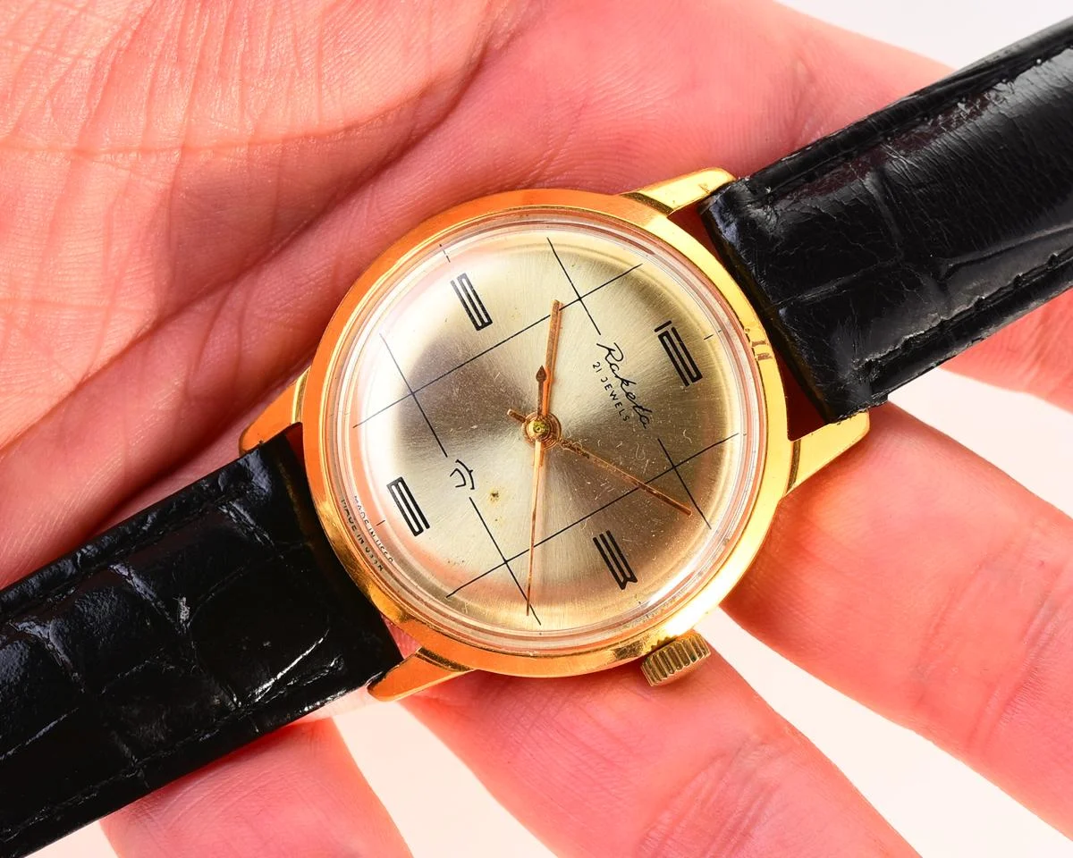 Raketa vintage gold-plated wrist watch