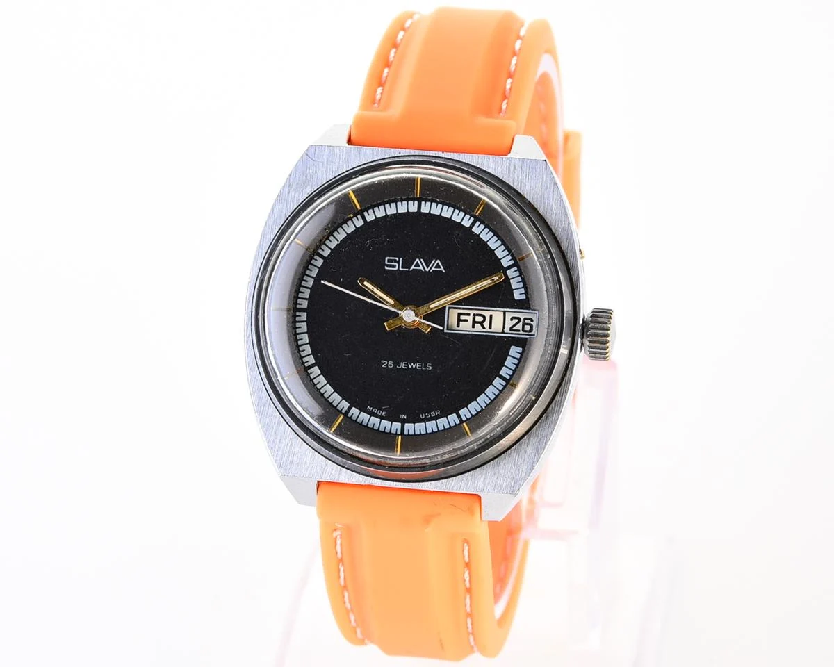 Slava Soviet mechanical vintage watch