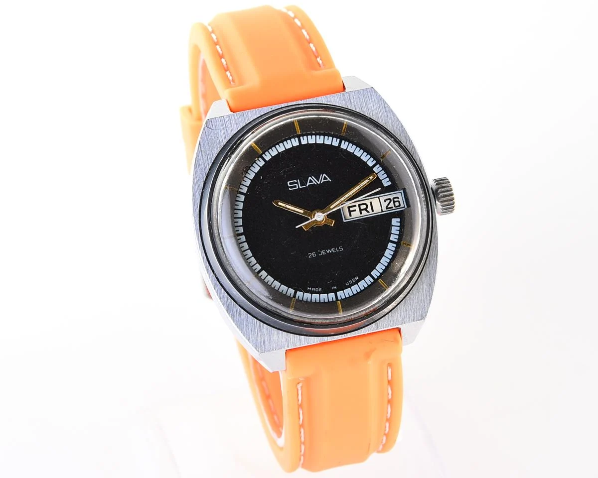 Slava Soviet mechanical vintage watch