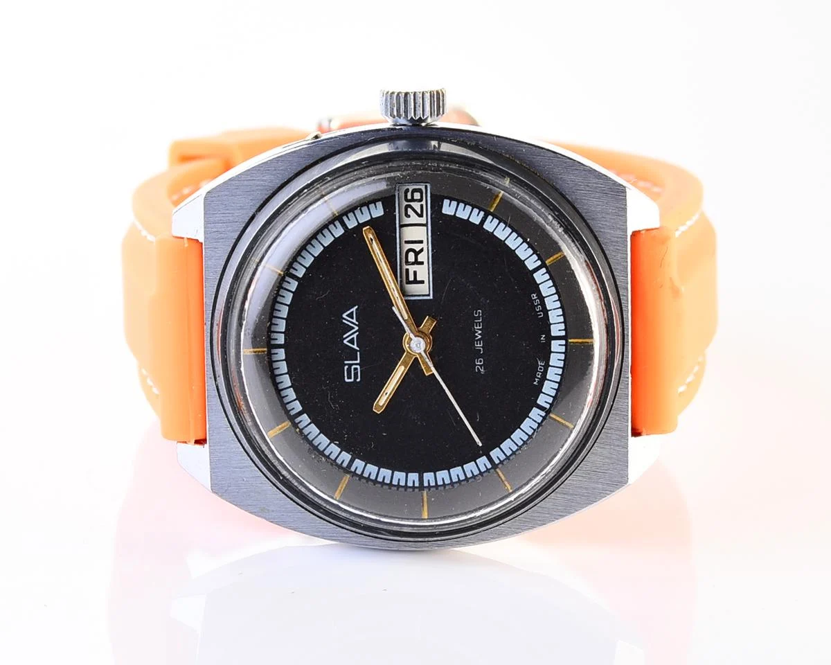 Slava Soviet mechanical vintage watch