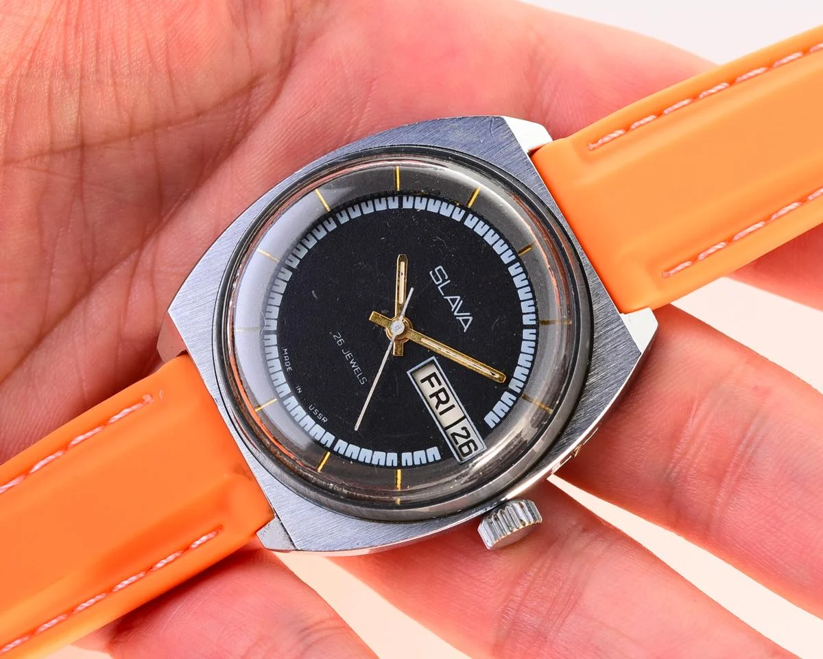 Slava Soviet mechanical vintage watch