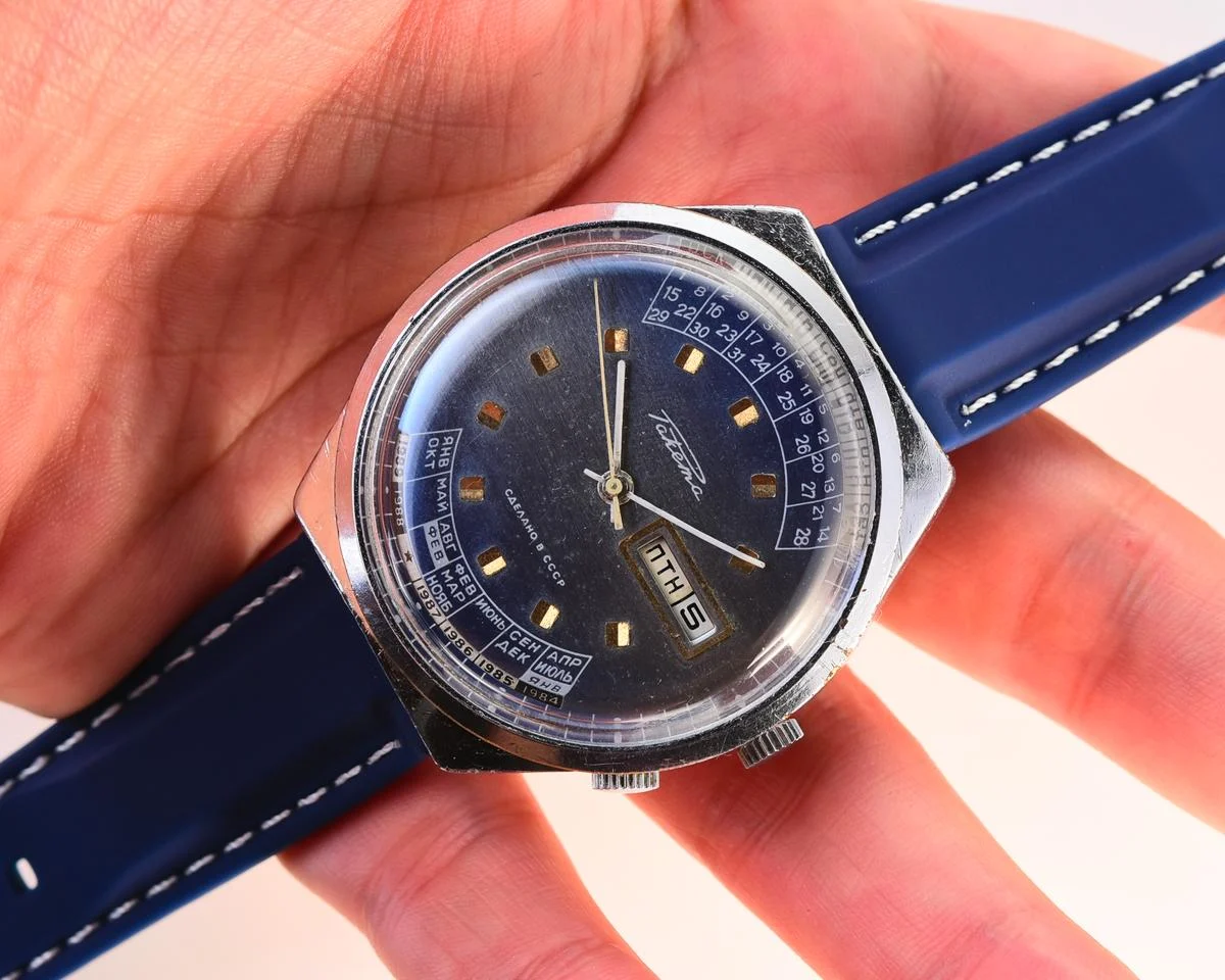 Soviet Raketa perpetual calendar watch