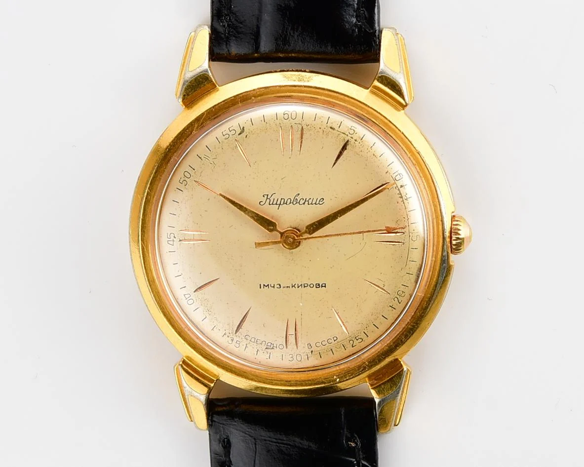 Rare! Beautiful vintage Soviet gold-plated wrist watch from 50s - Kirovskie 1MWF