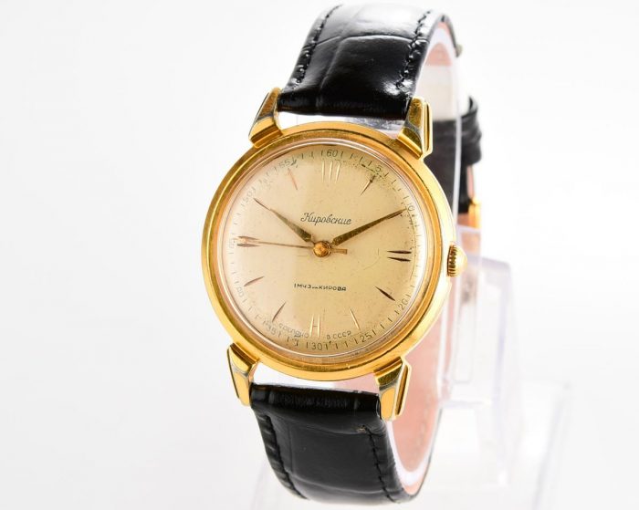 RARE! Beautiful vintage soviet gold-plated wrist watch from 50s - Kirovskie 1MWF