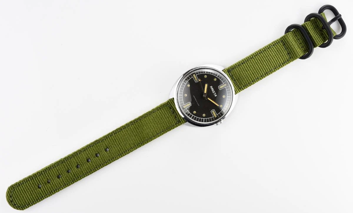 Soviet Raketa military style mechanical wristwatch