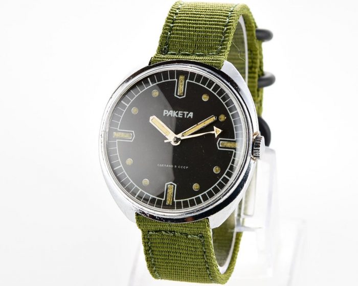 Soviet RAKETA military style mechanical watch