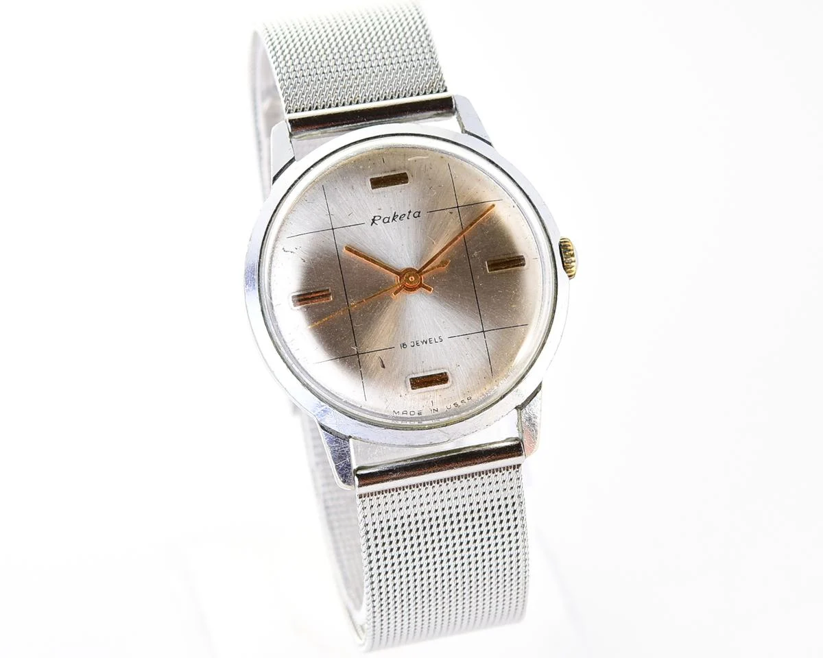 Vintage Raketa Baltica mechanical Soviet wristwatch