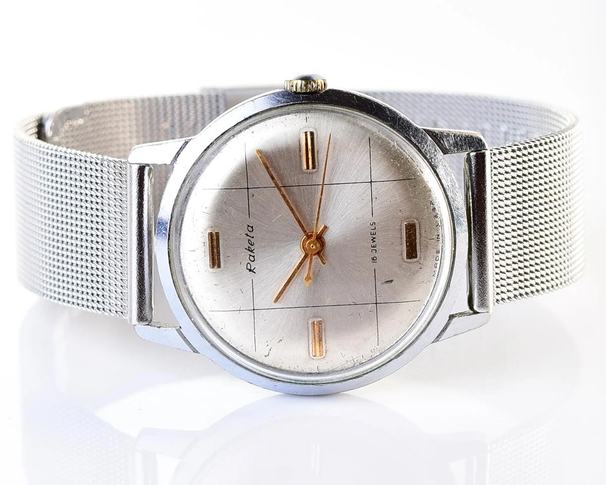 Vintage Raketa Baltica mechanical Soviet wristwatch