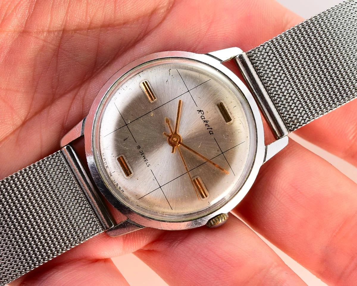 Vintage Raketa Baltica mechanical Soviet wristwatch