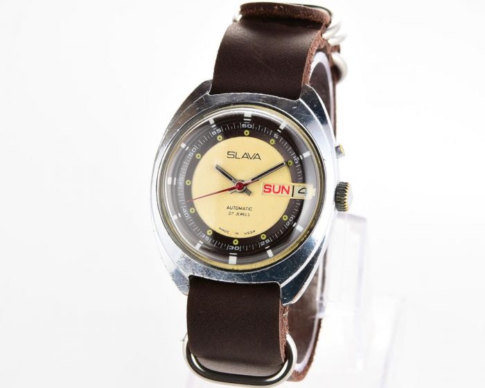 Slava soviet mechanical vintage watch – automatic self winding movement