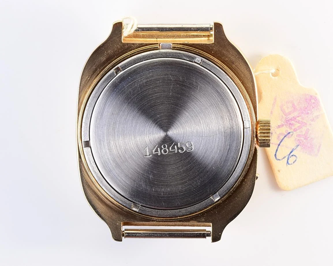 TIME CAPSULE: Large Soviet gold-plated mechanical vintage watch Slava, New Old Stock (NOS)!