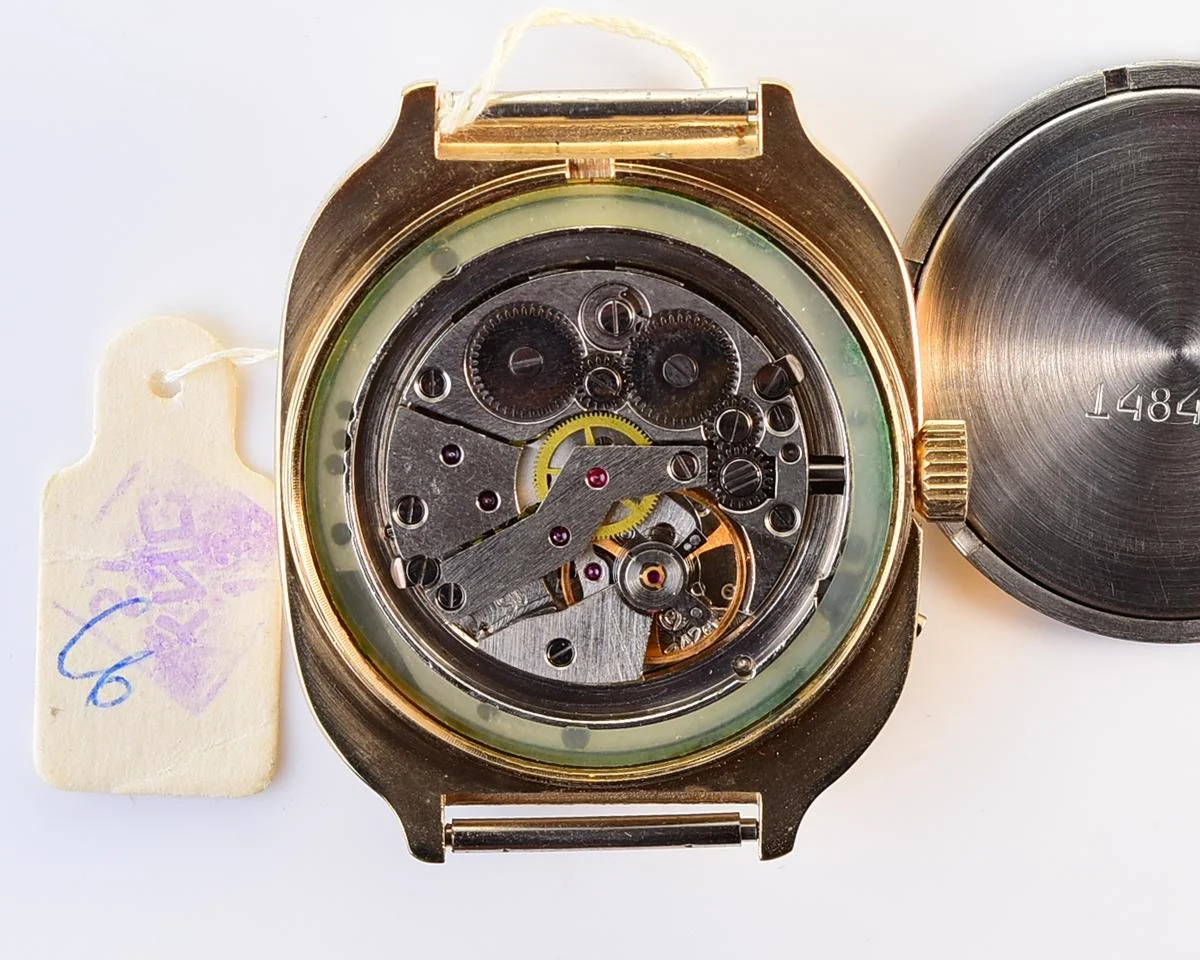 TIME CAPSULE: Large Soviet gold-plated mechanical vintage watch Slava, New Old Stock (NOS)!