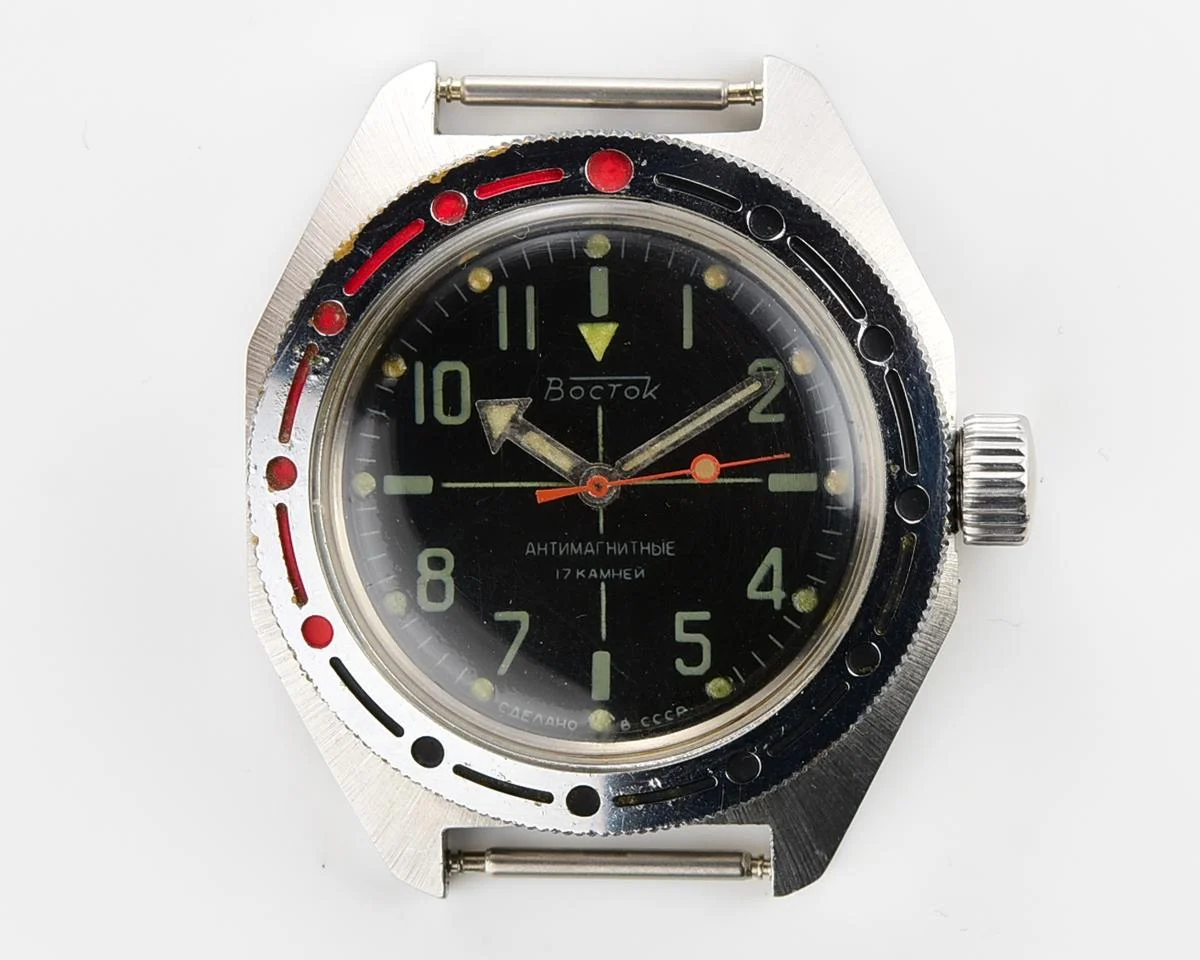 Black Wostok Amphibia mechanical watch