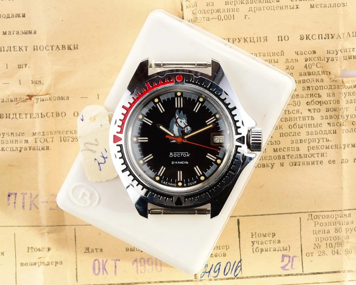 TIME CAPSULE: Vostok Komandirskie mechanical watch with automatic self winding movement– New Old Stock (NOS)!