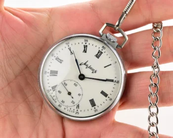 Molnija open face vintage Soviet pocket watch