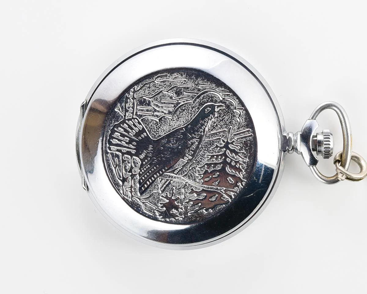 TIME CAPSULE: Molnija pocket watch with grouse bird, New Old Stock (NOS)!