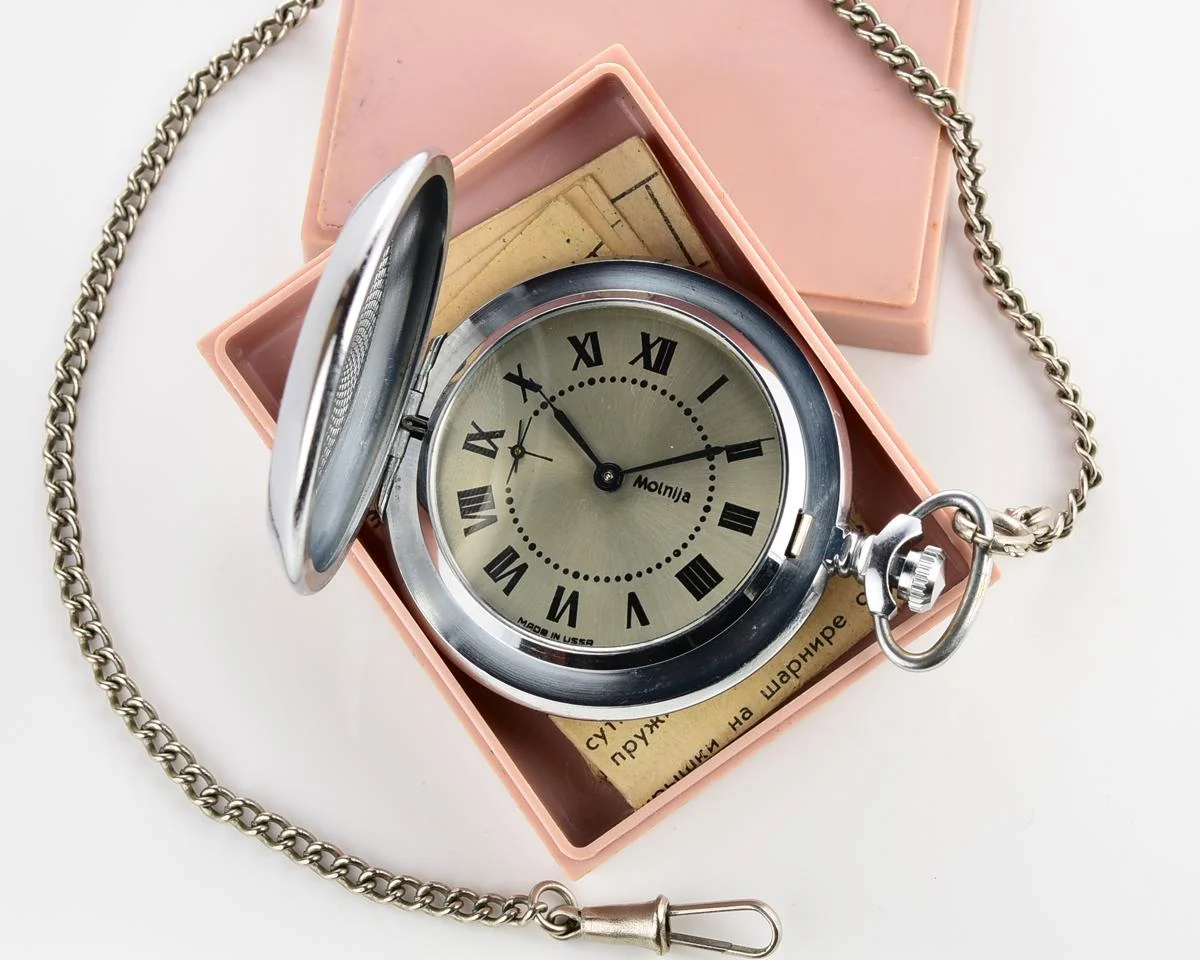 TIME CAPSULE: Molnija pocket watch with grouse bird, New Old Stock (NOS)!
