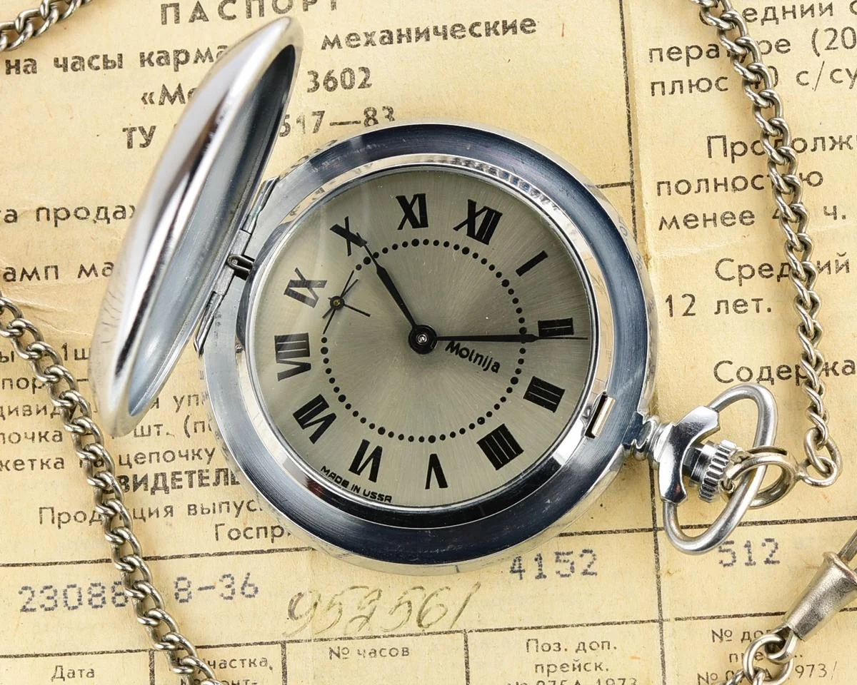 TIME CAPSULE: Molnija pocket watch with grouse bird, New Old Stock (NOS)!