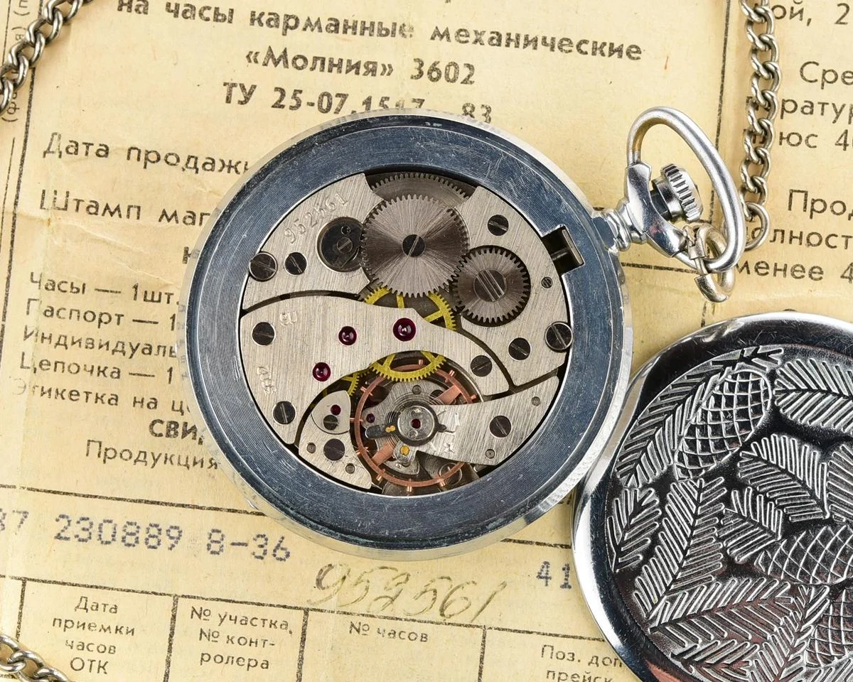 TIME CAPSULE: Molnija pocket watch with grouse bird, New Old Stock (NOS)!