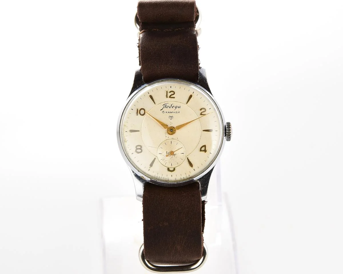Vintage Soviet mechanical Pobeda wrist watch