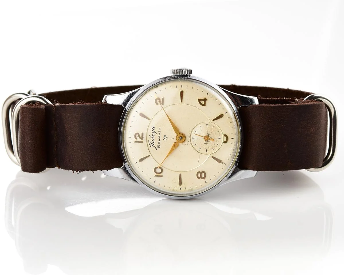 Vintage Soviet mechanical Pobeda wrist watch