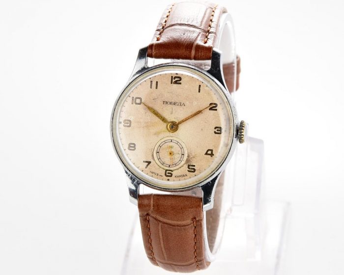 Vintage soviet mechanical POBEDA wrist watch, 1st quarter 1951