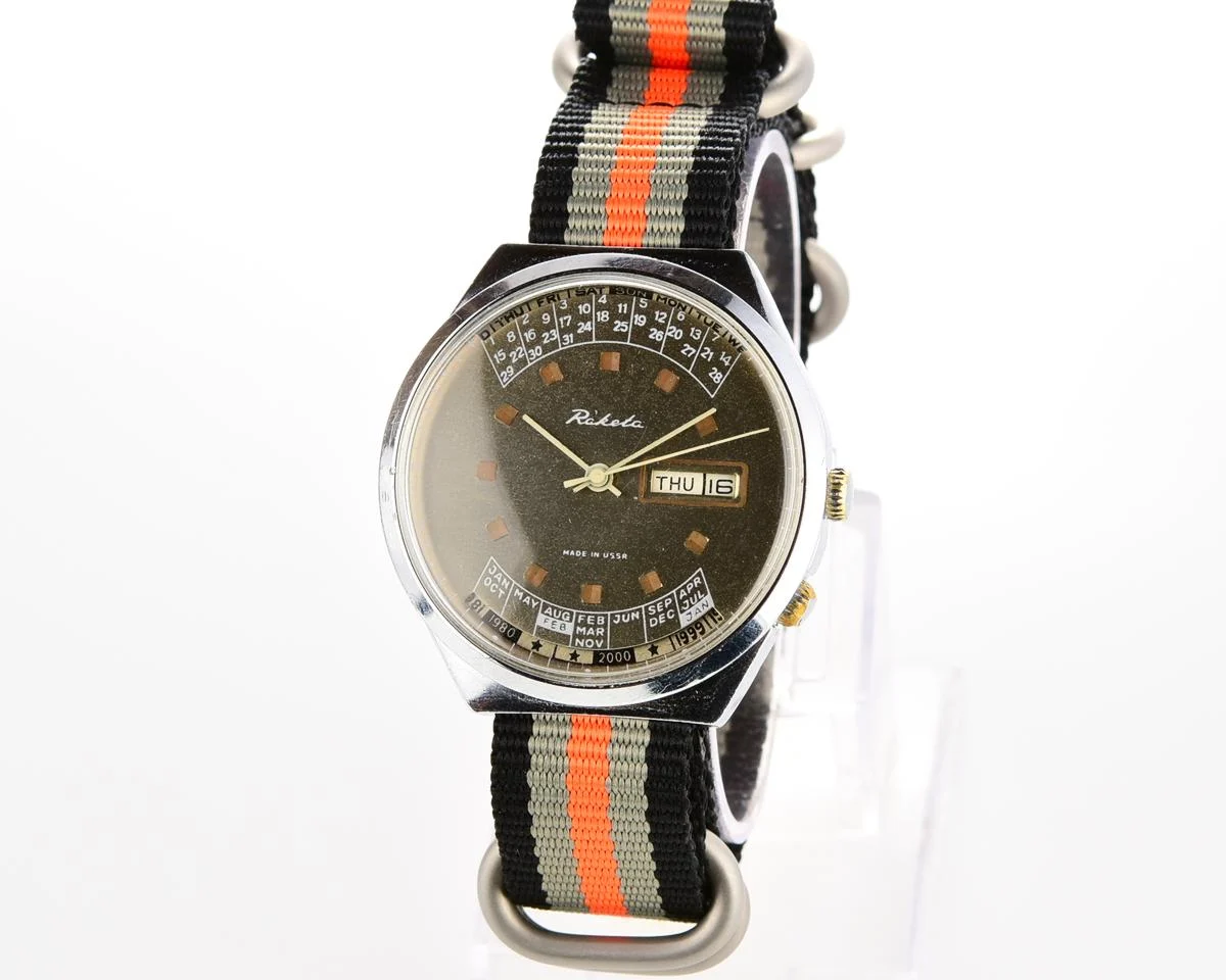 Soviet Raketa perpetual calendar watch