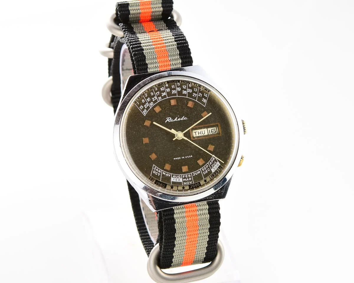 Soviet Raketa perpetual calendar watch