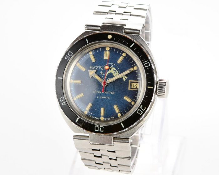 Vostok Amphibia DIVER wrist watch (Scuba Dude), with steel bracelet
