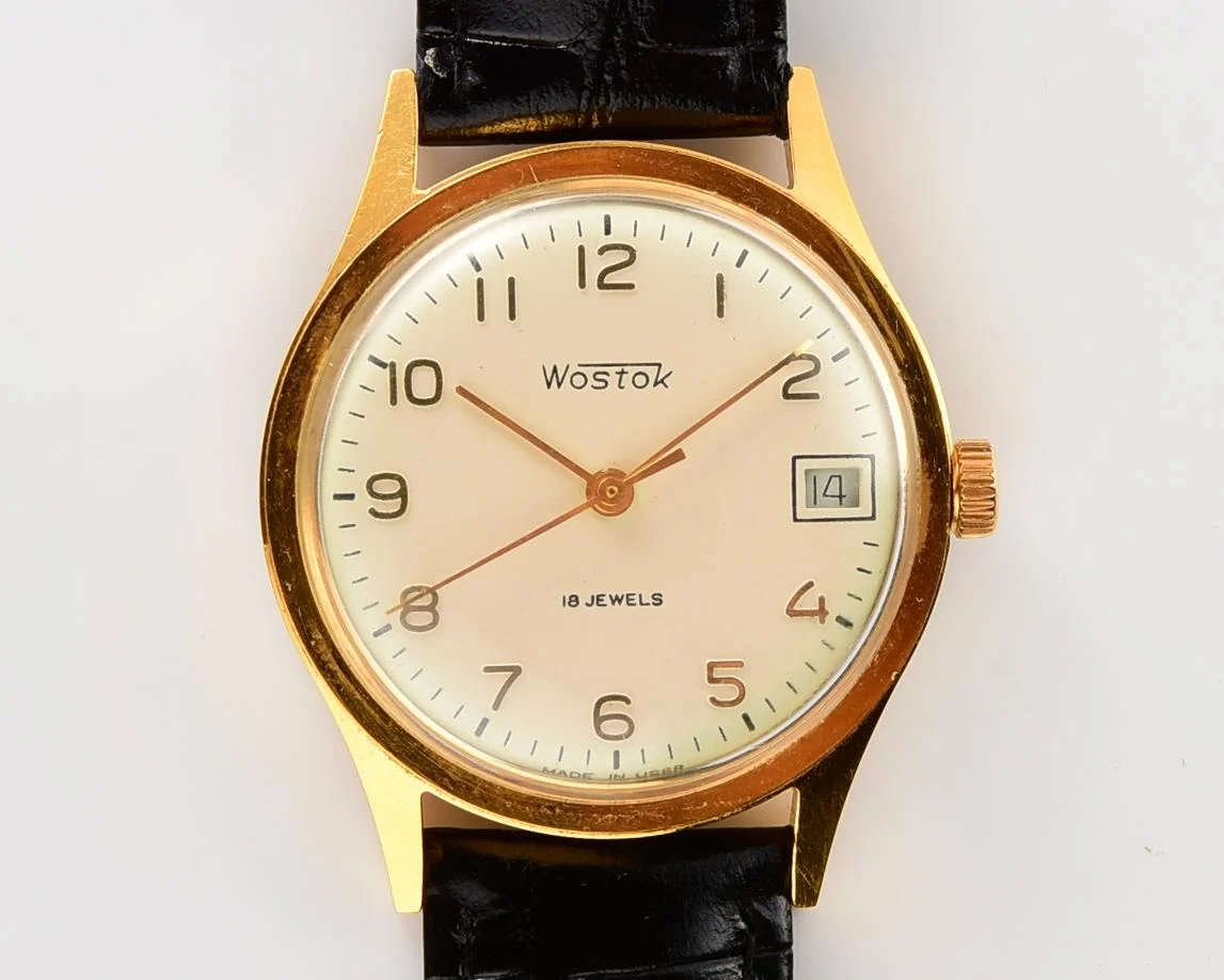 Excellent condition Wostok (Vostok) mechanical gold-plated wrist watch