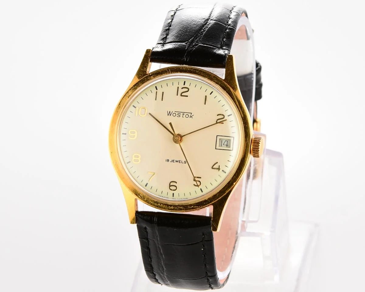 Excellent condition Wostok (Vostok) mechanical gold-plated wrist watch