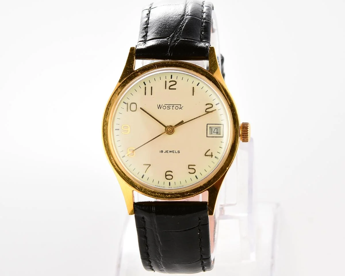 Excellent condition Wostok (Vostok) mechanical gold-plated wrist watch
