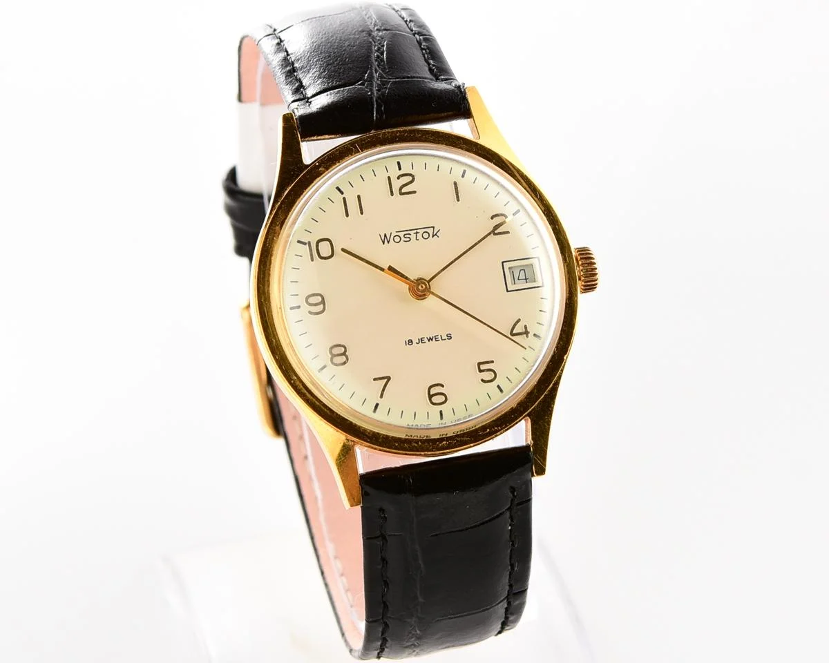 Excellent condition Wostok (Vostok) mechanical gold-plated wrist watch