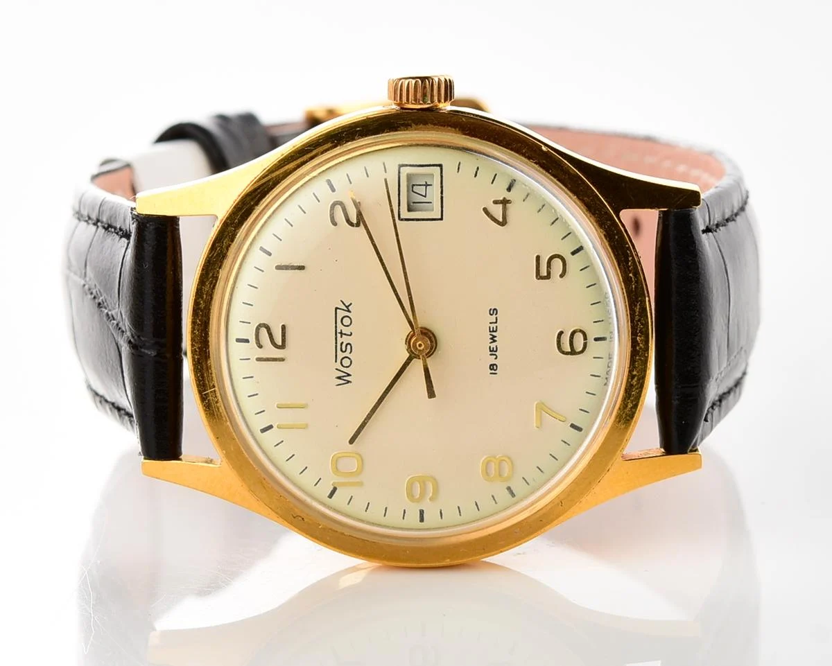 Excellent condition Wostok (Vostok) mechanical gold-plated wrist watch