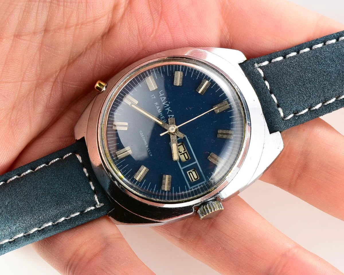 Chaika Soviet mechanical wristwatch