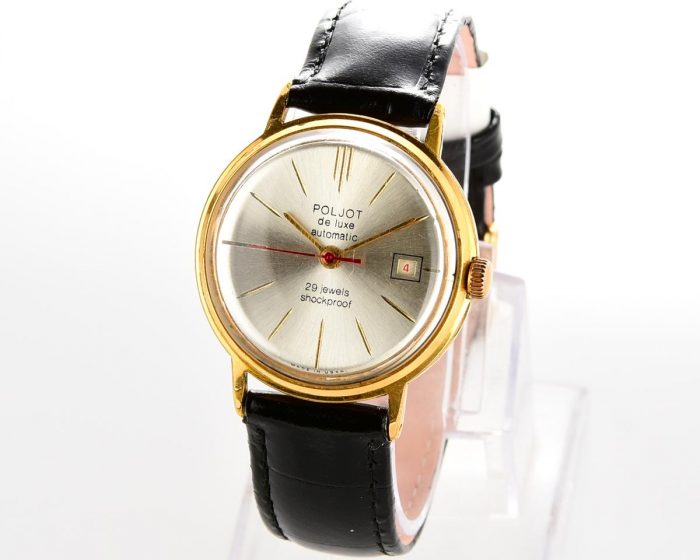 Beautiful automatic vintage gold-plated watch POLJOT DE LUXE!