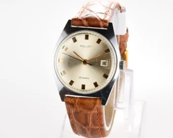 Soviet Poljot mechanical wrist watch with automatic self winding movement