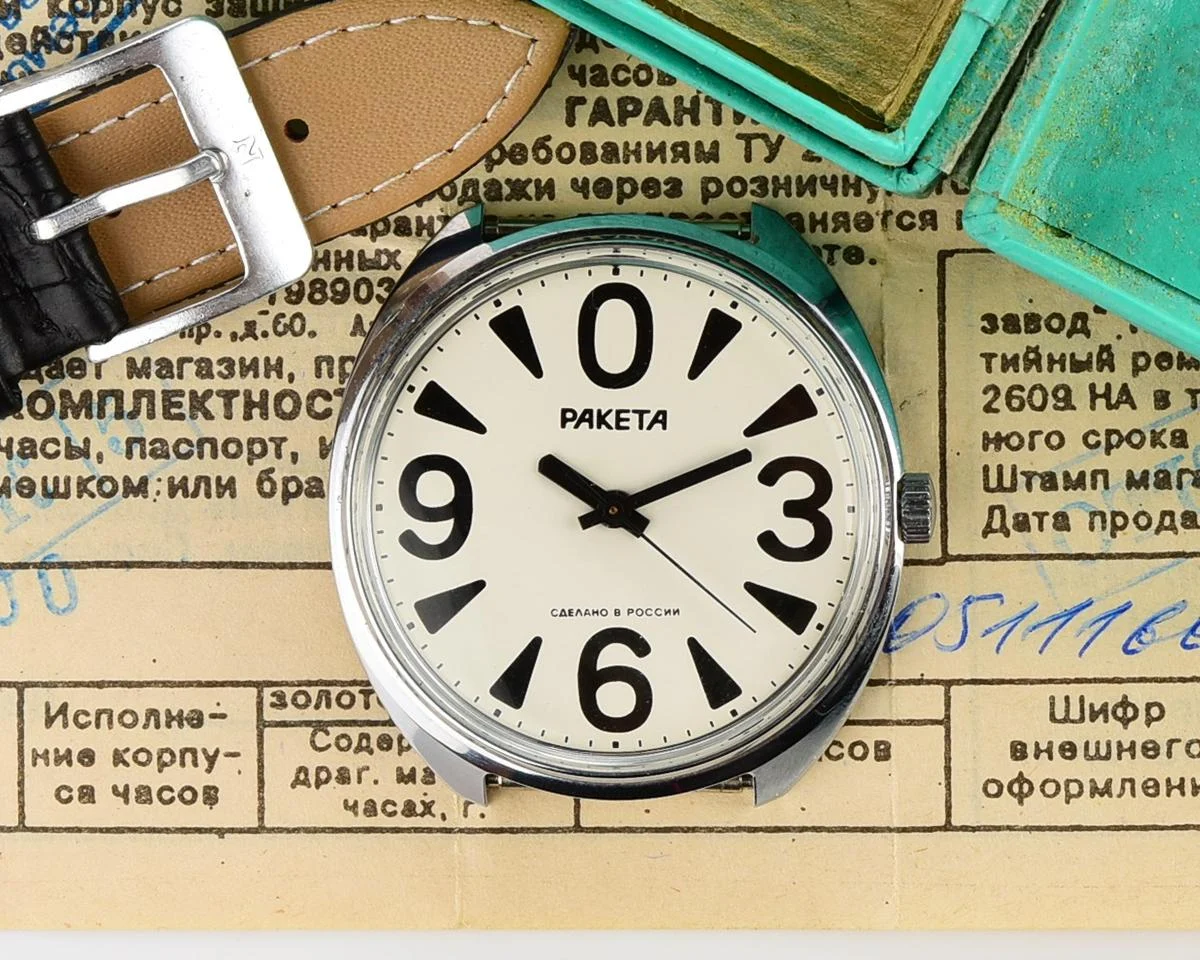 Soviet vintage mechanical watch Raketa “big zero”, excellent condition!