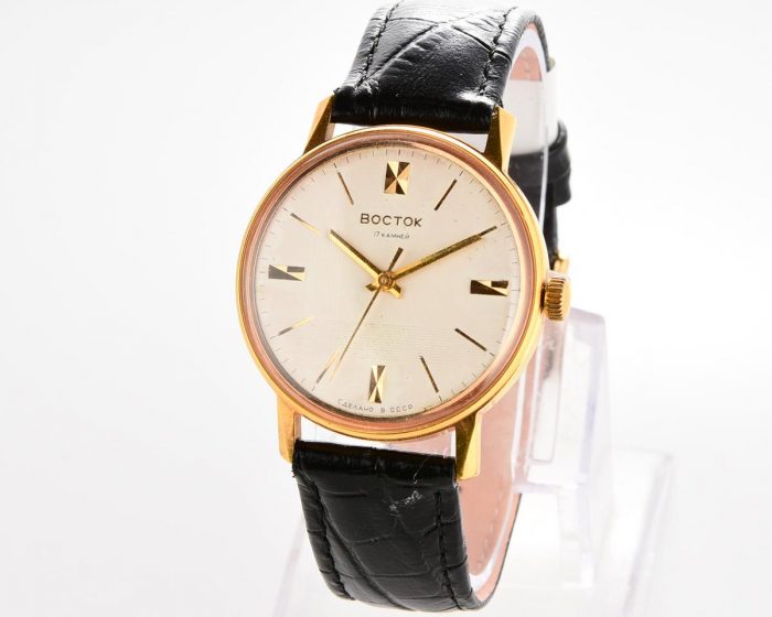 Excellent condition Wostok (Vostok) mechanical gold-plated wrist watch