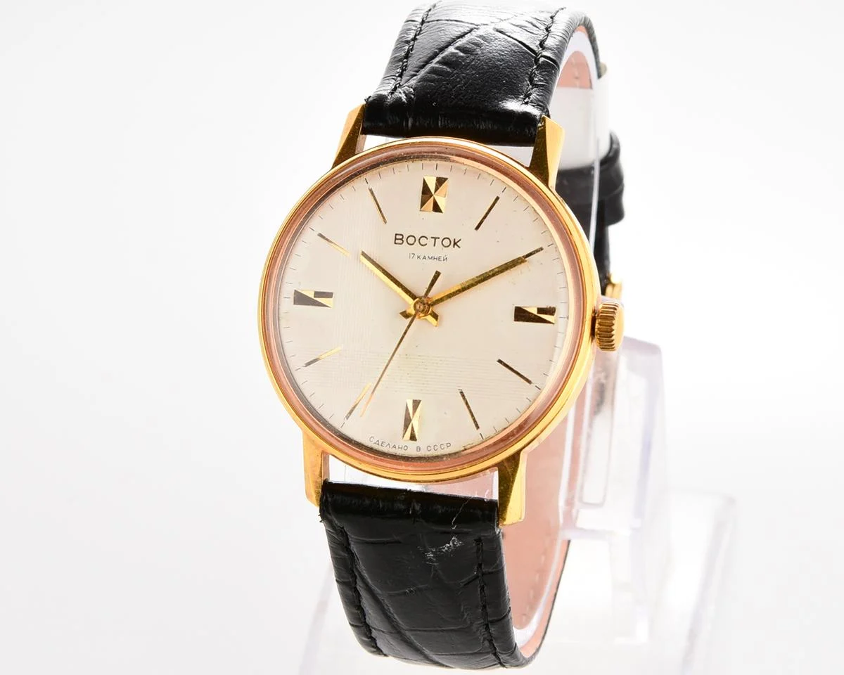 Excellent condition Wostok (Vostok) mechanical gold-plated wrist watch
