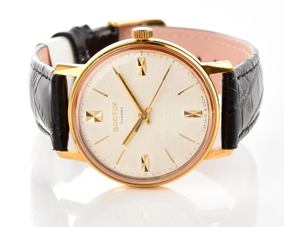 Excellent condition Wostok (Vostok) mechanical gold-plated wrist watch